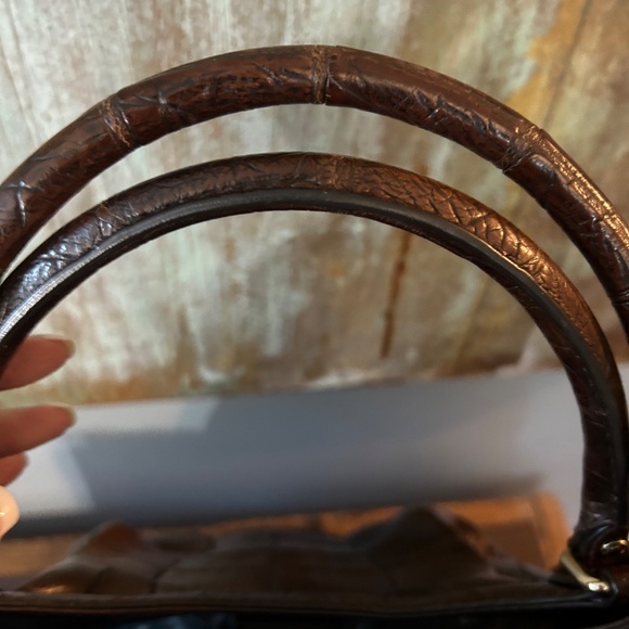 Large genuine crocodile dark cognac Gucci Sukey. Rare! - Picture 9 of 12